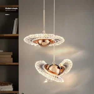 Lampa wisząca nowoczesna dekoracyjna z unikalnym kloszem