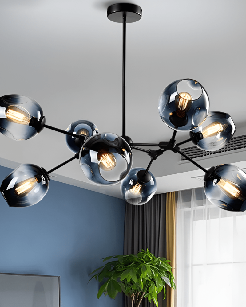 Designerska lampa w nowoczesnym stylu z gradientowymi kloszami
