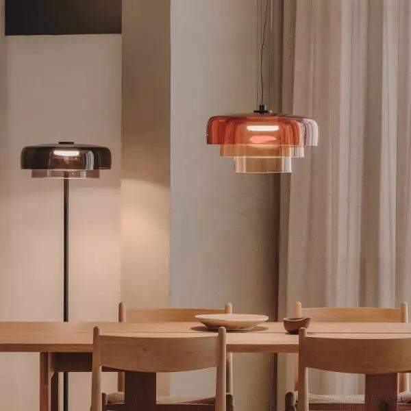 Lampa wisząca Levels szklane cylindryczne klosze kolorowe