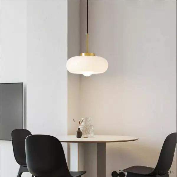 Szklana lampa wisząca Bauhaus w stylu vintage elegantna décor
