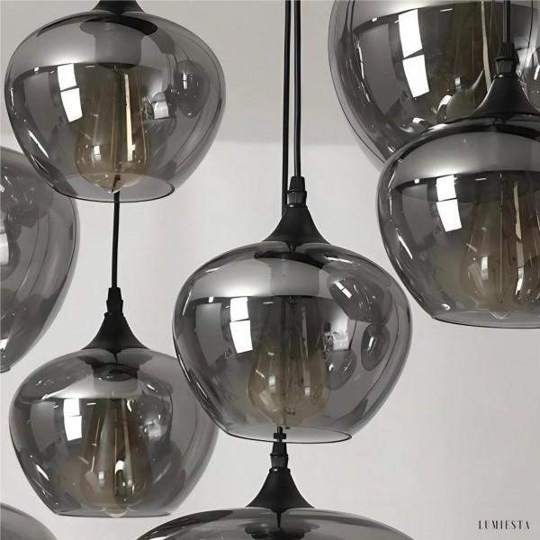 Klasyczna szklana lampa wisząca Alton w eleganckim stylu
