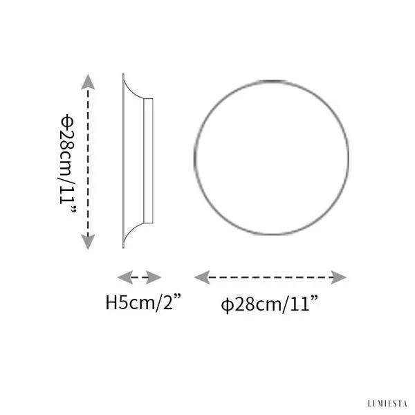 Lampa ścienna Puck Art w kształcie okręgu z LED