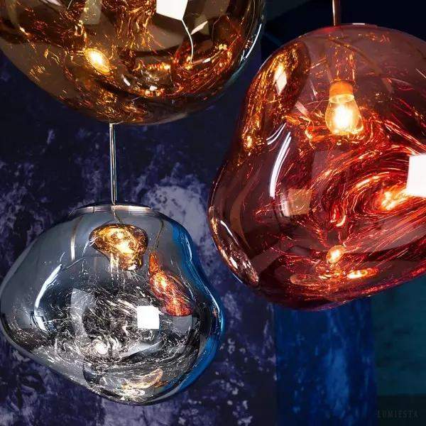 Lampa Wisząca Szkło Melt Efektowny Design Nowoczesny Styl