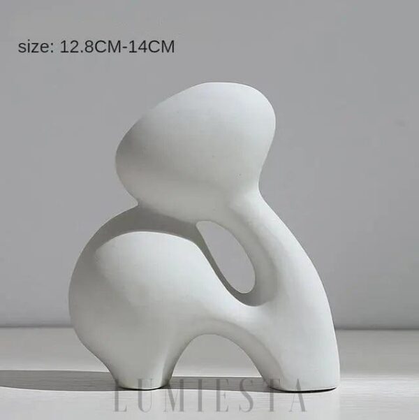 Nowoczesny biały wazon ceramiczny w kształcie figury 12-14 cm