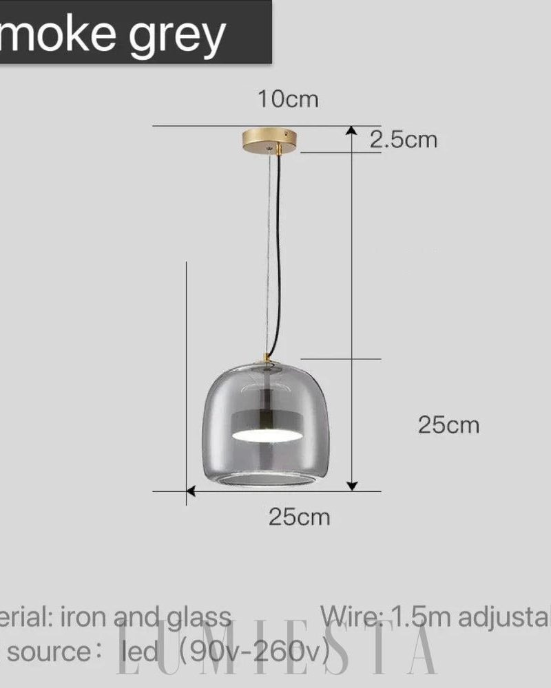 Nowoczesna lampa wisząca szklana w stylu industrialnym 35 cm