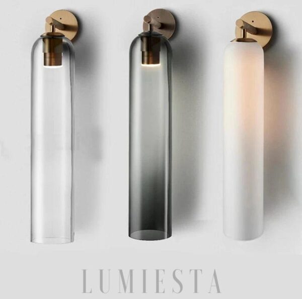 Lampa ścienna w stylu nowoczesnym wysoka 40 cm dekoracja wnętrz