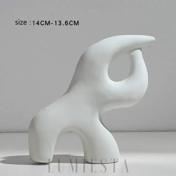 Nowoczesny biały wazon ceramiczny w kształcie figury 12-14 cm