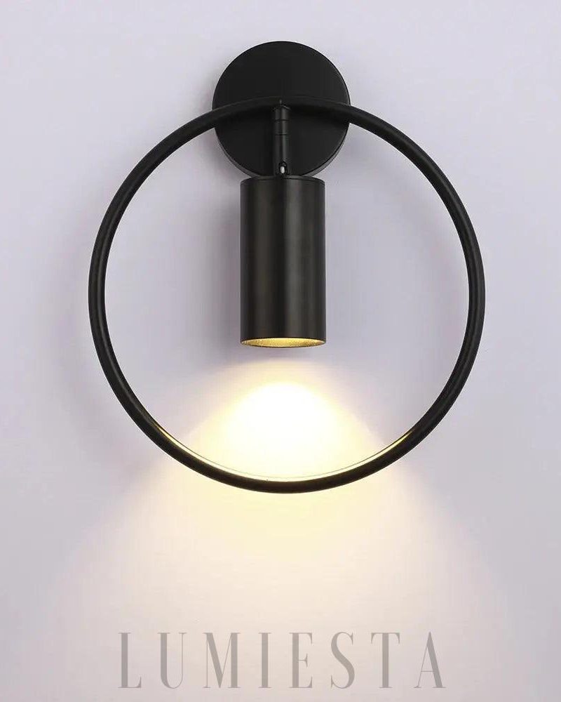 Lampa ścienna okrągła w stylu nowoczesnym z metalu