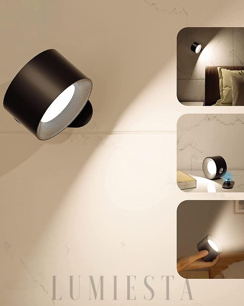 Lampa zdalnie sterowana z obrotowym ramieniem i magnesem