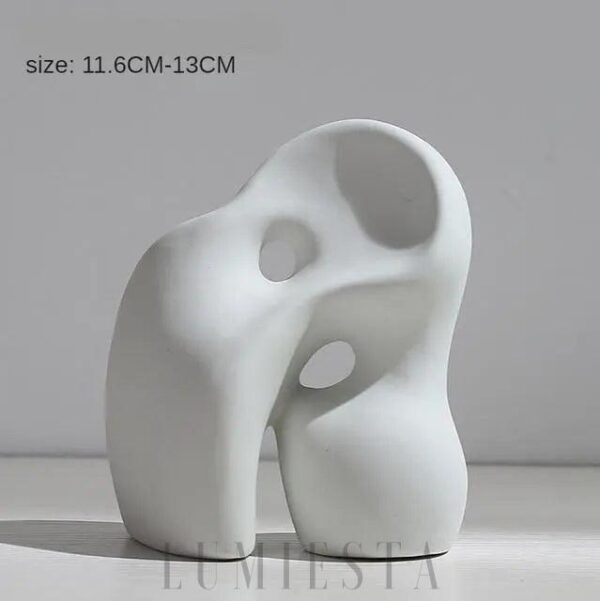 Nowoczesny biały wazon ceramiczny w kształcie figury 12-14 cm