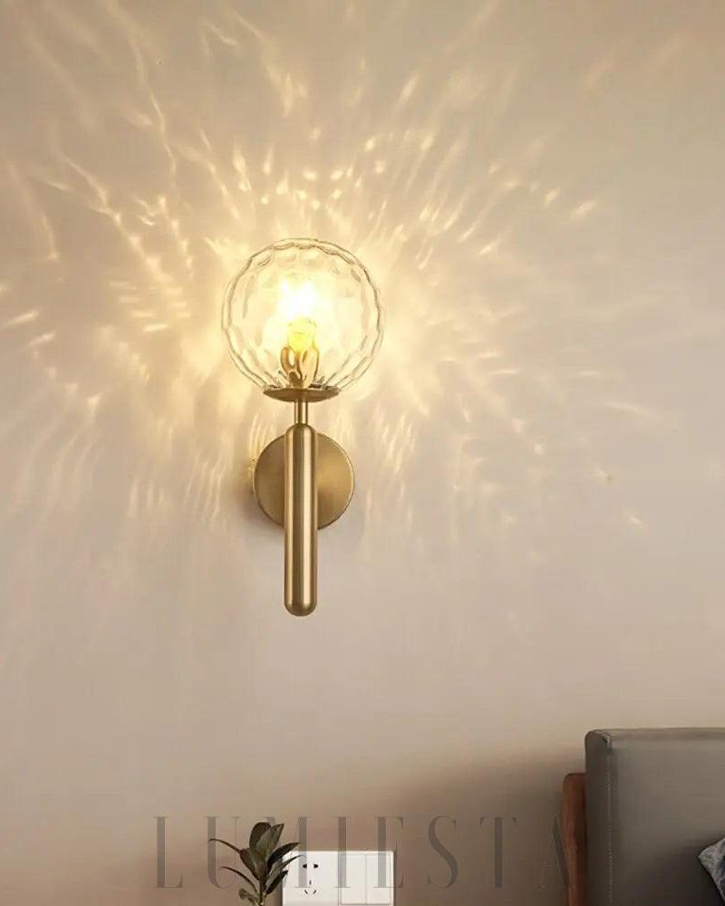 Lampa ścienna okrągła w stylu nowoczesnym czarna lub złota