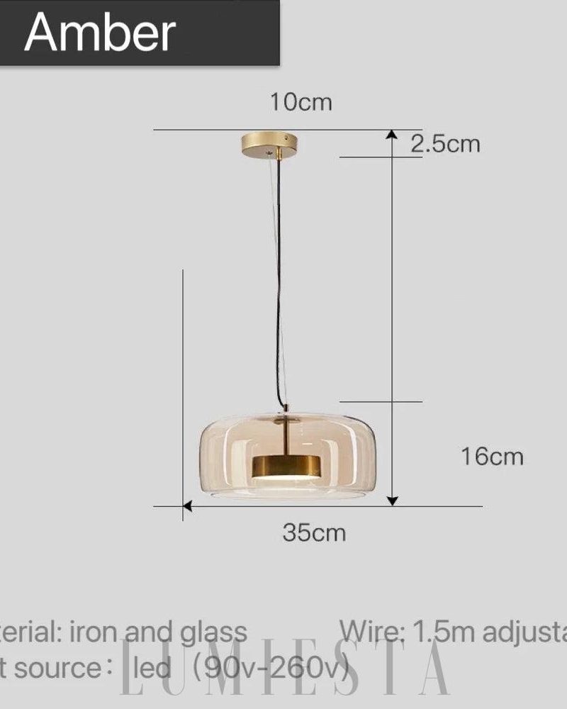 Nowoczesna lampa wisząca szklana w stylu industrialnym 35 cm