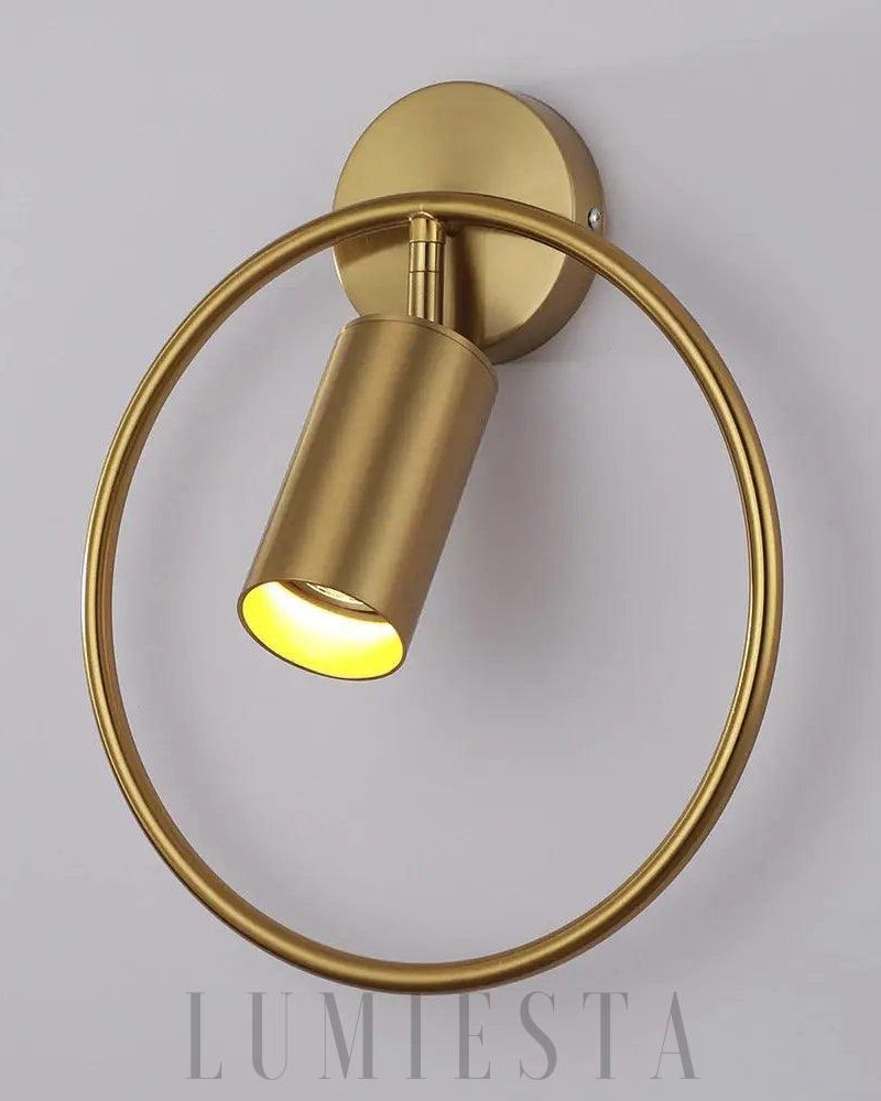 Lampa ścienna okrągła w stylu nowoczesnym z metalu