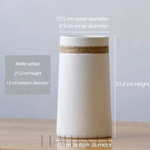 Wazony ceramiczne w stylu skandynawskim z matowym wykończeniem