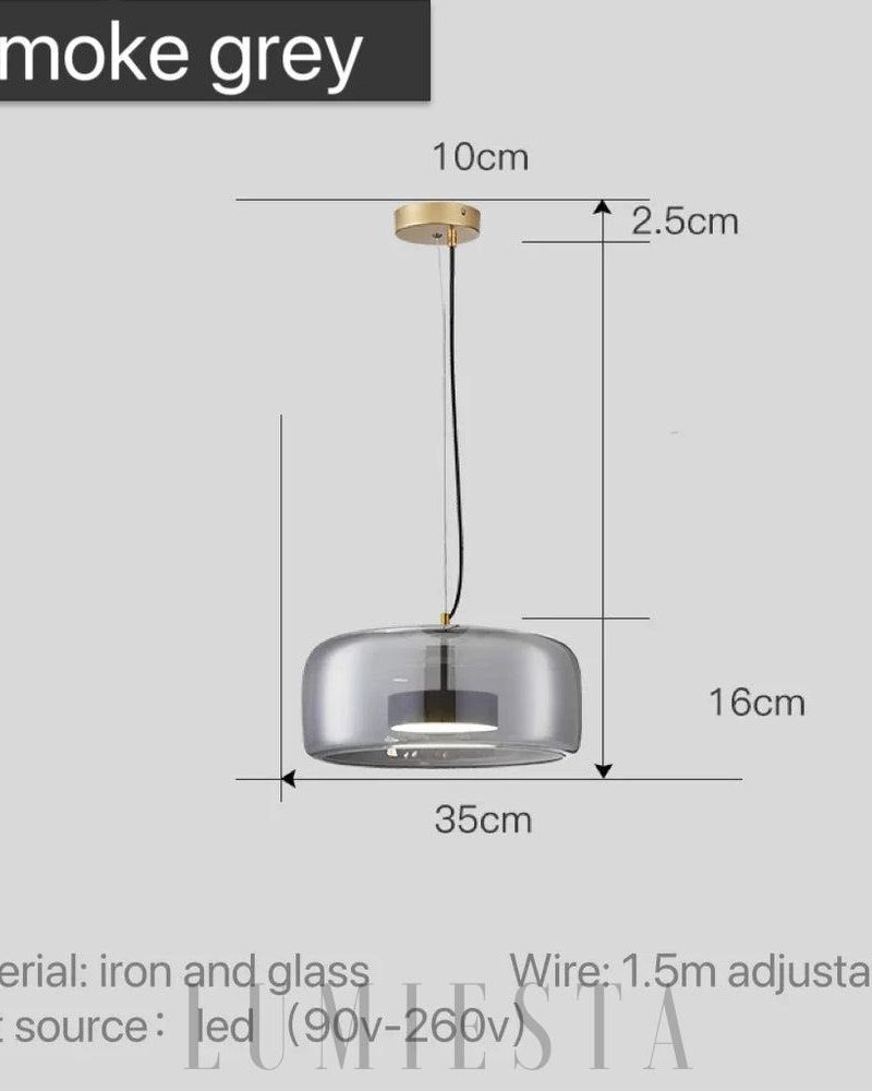 Nowoczesna lampa wisząca szklana w stylu industrialnym 35 cm
