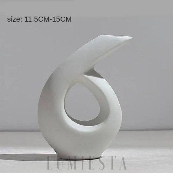 Nowoczesny biały wazon ceramiczny w kształcie figury 12-14 cm