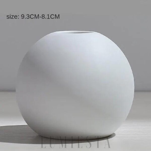 Nowoczesny biały wazon ceramiczny w kształcie figury 12-14 cm