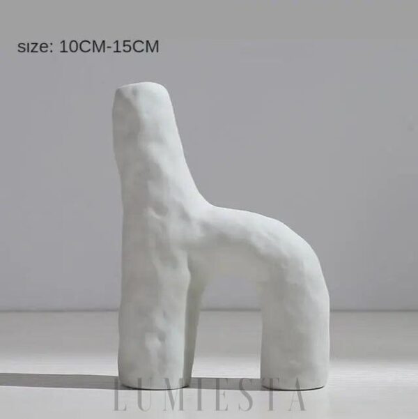 Nowoczesny biały wazon ceramiczny w kształcie figury 12-14 cm