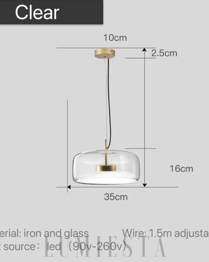 Nowoczesna lampa wisząca szklana w stylu industrialnym 35 cm