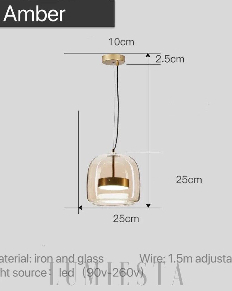 Nowoczesna lampa wisząca szklana w stylu industrialnym 35 cm