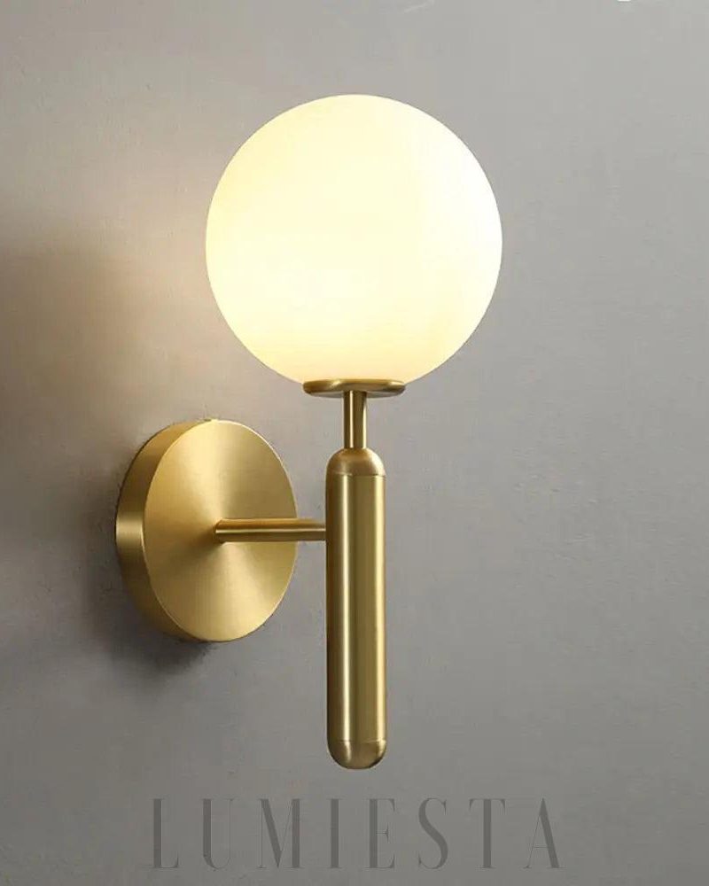 Lampa ścienna okrągła w stylu nowoczesnym czarna lub złota