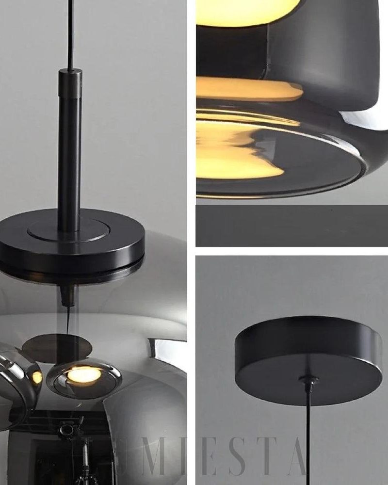 Nowoczesna lampa wisząca szklana w stylu industrialnym 35 cm