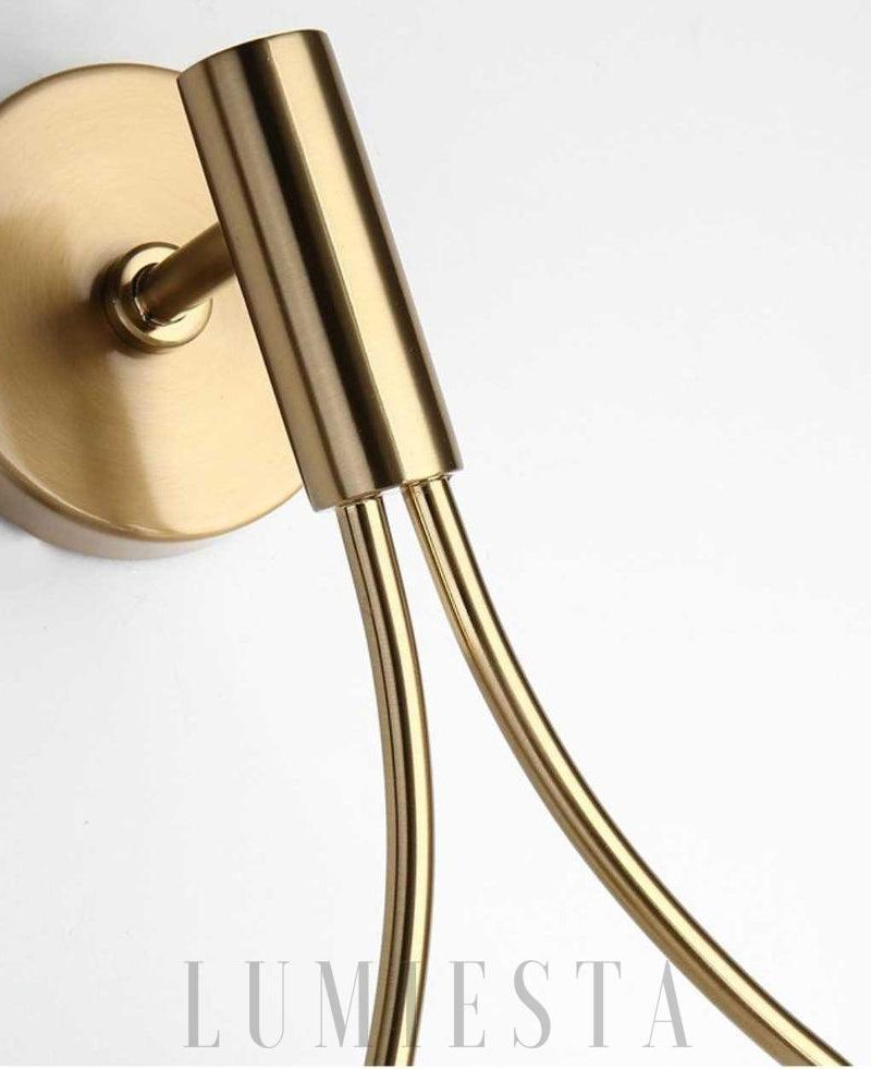 Lampa ścienna w stylu minimalistycznym z okrągłym kloszem