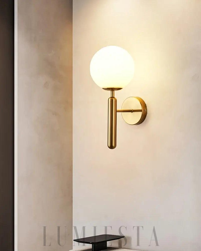 Lampa ścienna okrągła w stylu nowoczesnym czarna lub złota
