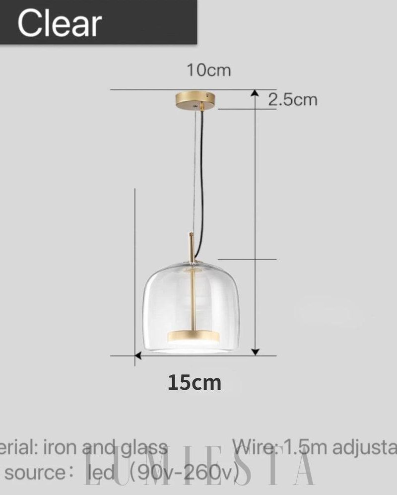 Nowoczesna lampa wisząca szklana w stylu industrialnym 35 cm