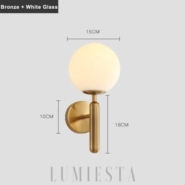 Lampa ścienna okrągła w stylu nowoczesnym czarna lub złota