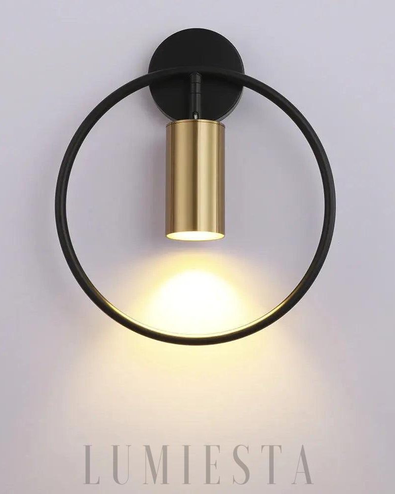 Lampa ścienna okrągła w stylu nowoczesnym z metalu