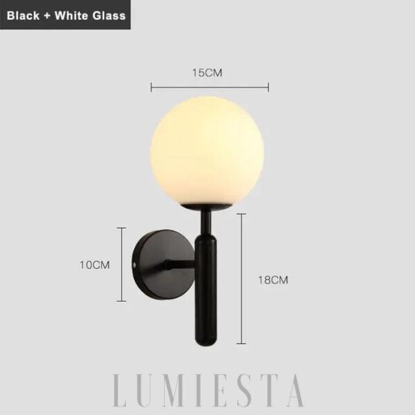 Lampa ścienna okrągła w stylu nowoczesnym czarna lub złota