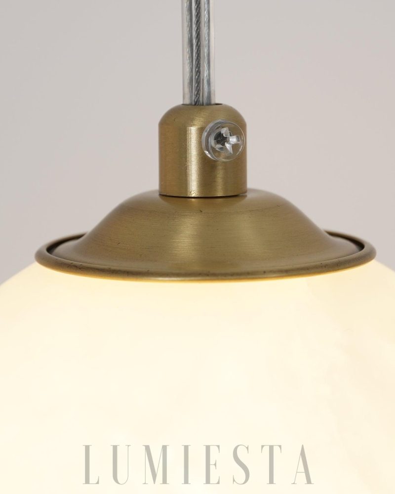 Lekler - lampa wisząca w stylu nowoczesnym z alabastrem