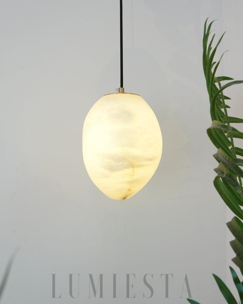 Roti - lampa wisząca w organicznym kształcie alabastru