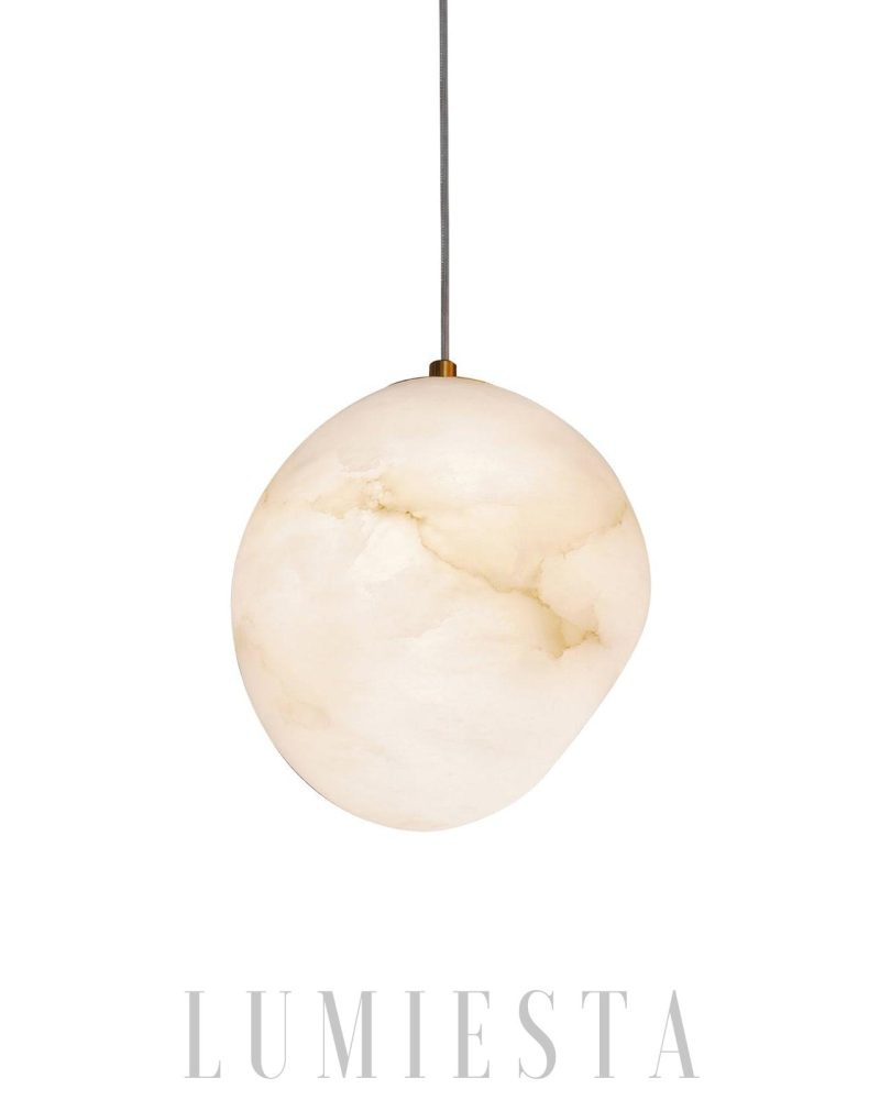 Roti - lampa wisząca w organicznym kształcie alabastru