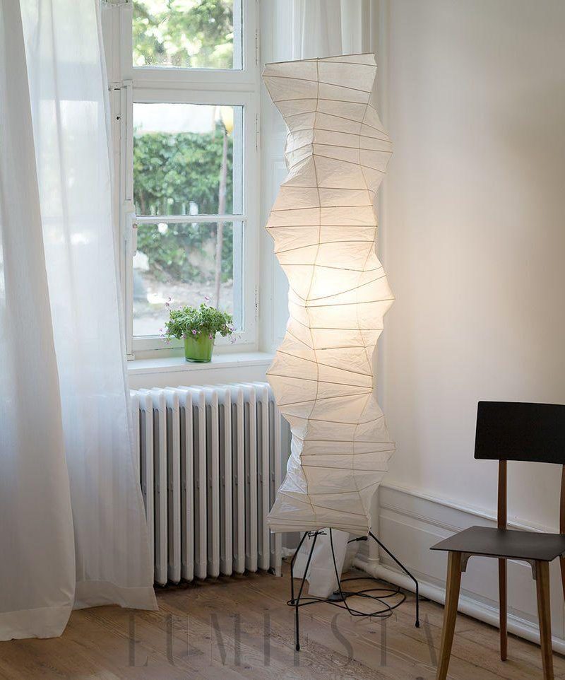 Asari - lampa podłogowa w stylu japońskim z papieru morwowego