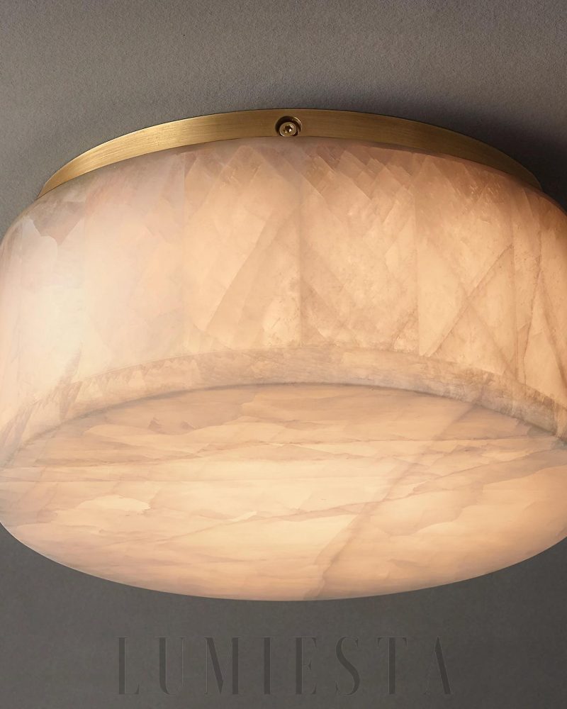 Rivaggio - lampa sufitowa w stylu minimalistycznym z alabastru