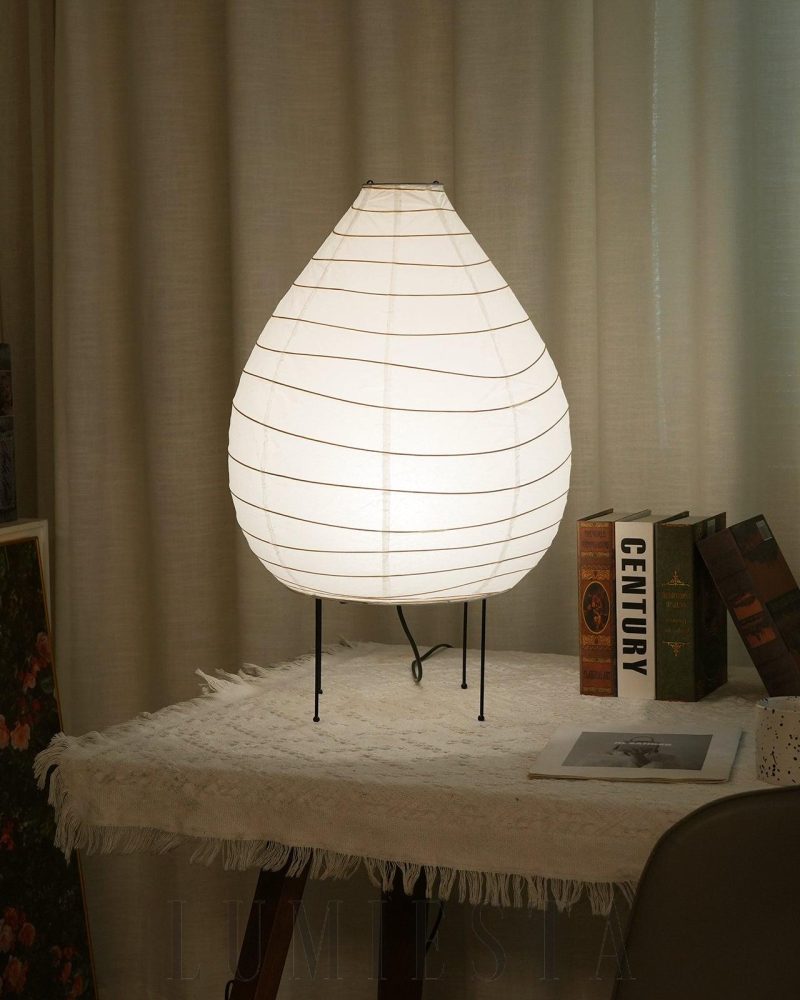Lampa Stołowa Akari 22N Minimalistyczna z Papieru Waszy 42cm