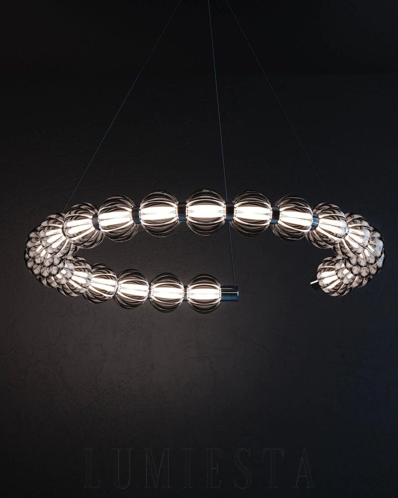 Lampa wisząca Amulet Chandelier A srebrna w różnych rozmiarach