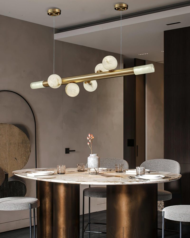 Lampa wisząca Alabaster RoMi Carrara w stylu eleganckim