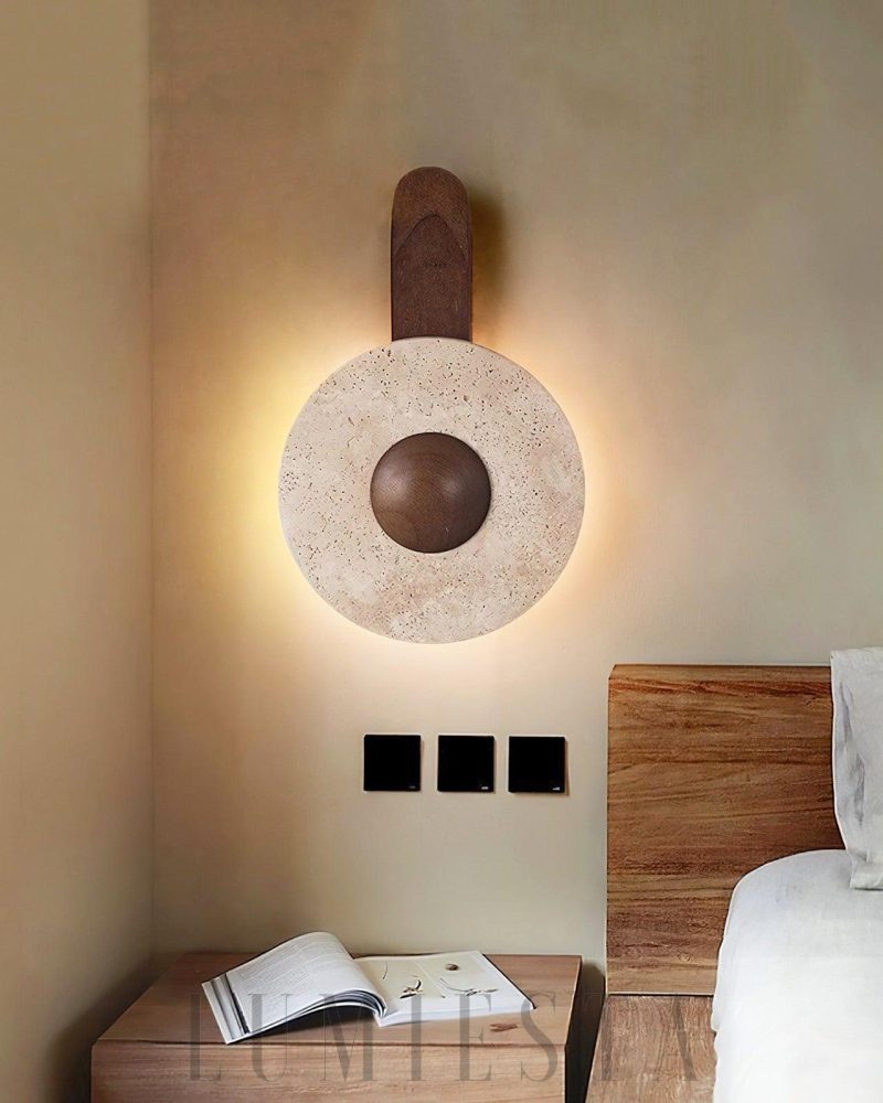Lampa ścienna Travertine Lunar w stylu nowoczesnym 20cm