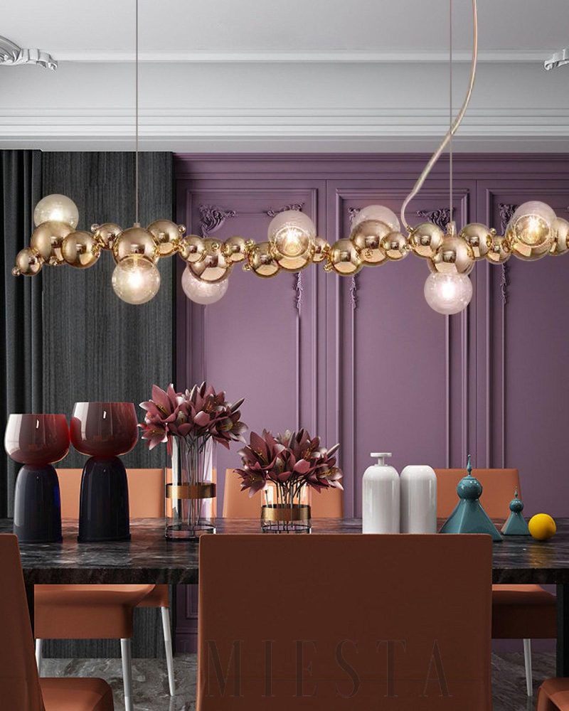 Lampa wisząca Molecules w stylu nowoczesnym złota srebrna