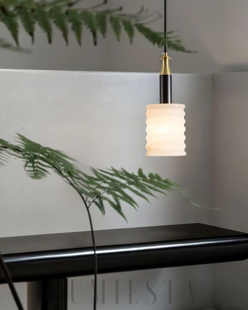 Lampa wisząca z alabastru w nowoczesnym stylu 12 5 cm 15 cm