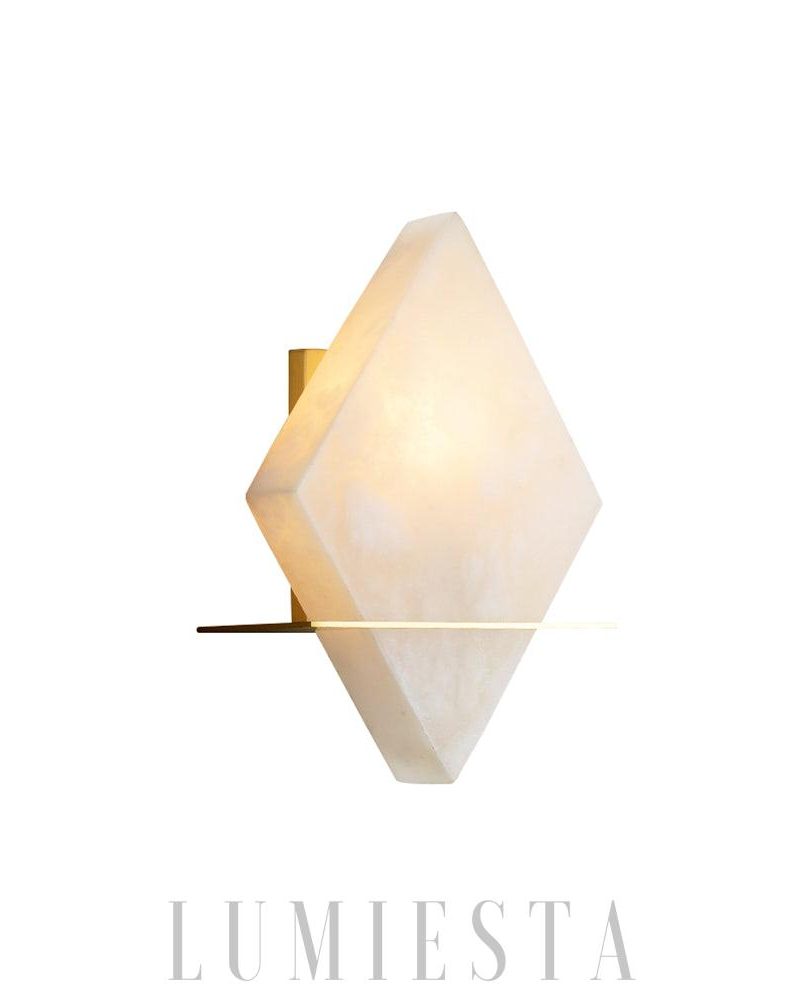 Lampa ścienna Rhombus z alabastru w stylu nowoczesnym 20cm