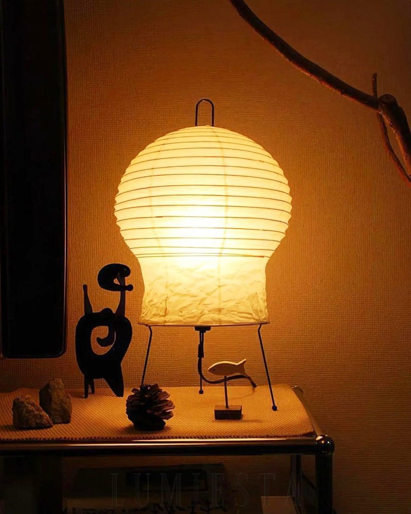 Lampa stołowa Akari 2N w stylu japońskim z papieru washi