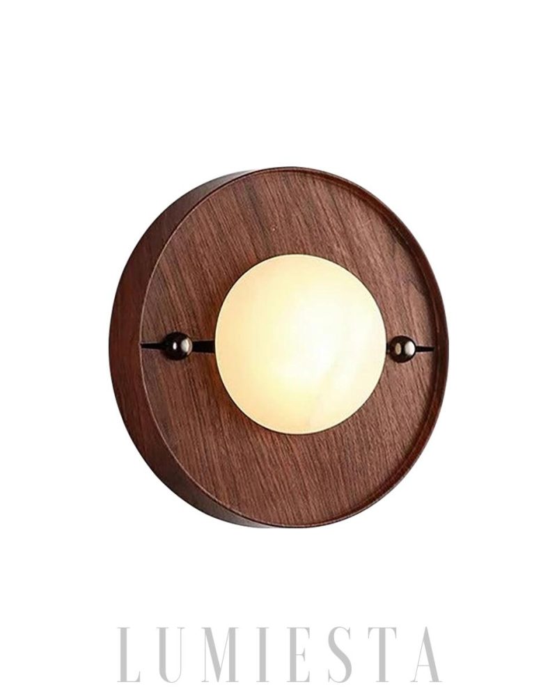 Lampa ścienna Alabaster Odis okrągła styl industrialny 20cm