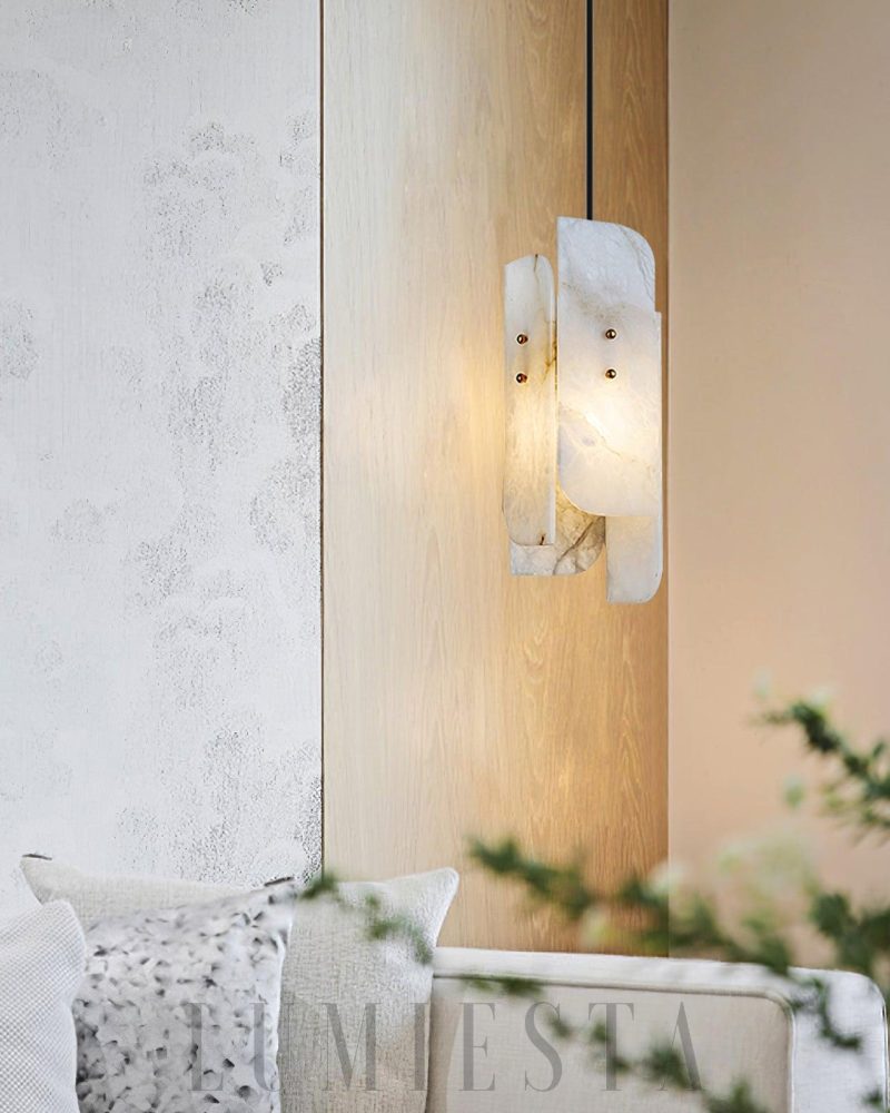 Lampa wisząca Megalith Alabaster mini biały 15cm 40cm