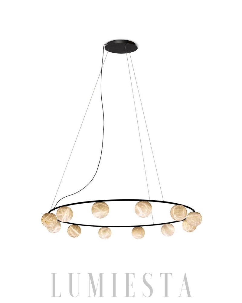 Lampa wisząca Tribeca z alabastru w stylu nowoczesnym