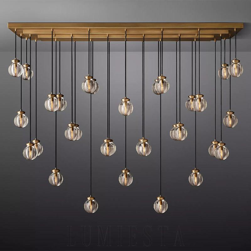 Lampa wisząca Fantasy Pearl Ball w stylu vintage mosiądzu 72"