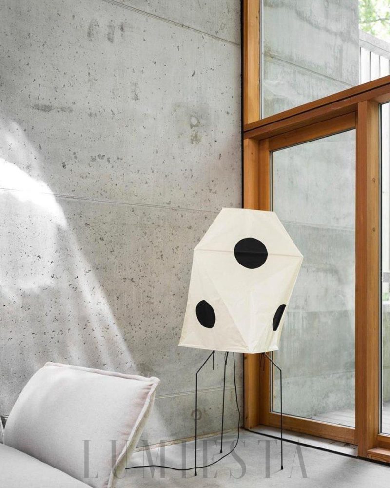 Lampa podłogowa Akari UF3-Q w nowoczesnym stylu biała 48cm 56cm